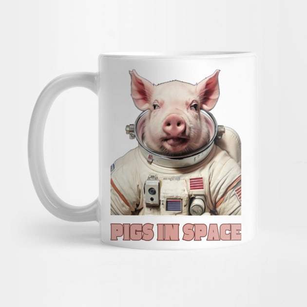 Pigs In Space Piglet Astronaut Space Theme Cute Pig Space Suit Space Travel Gift For Space Enthusiast by DeanWardDesigns